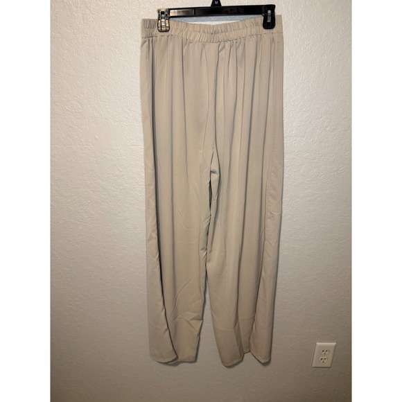 Sweet Rain Women's Beige Wide Leg High Waist Pleated Dress Pants - Picture 3 of 3